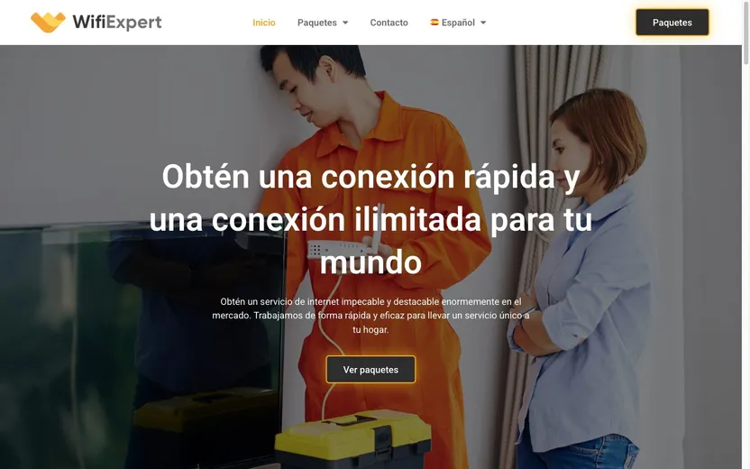 WifiExpert · web hecha por Karma Studio Página web de WifiExpert (Internet 4G/5G) diseñada por Karma Studio